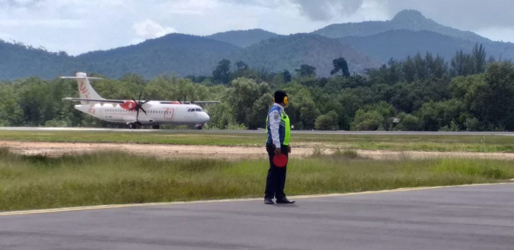 Bandara RHF di Raja Haji Abdullah di Sei Bati ini masih terdapat kawasan hutan lindung sehingga perlu izin dari Kementerian LH. (ricky)