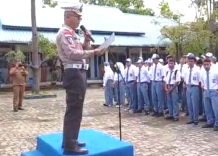Satlantas Polres Cetak Pelopor Keselamatan Berlalulintas ke Siswa SMKN 1 Bintan