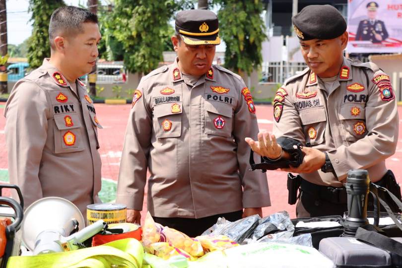 Kapolres Karimun Cek Kesiapan Sat Samapta untuk Hadapi Bencana