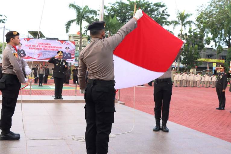 Polres Karimun Gelar Upacara Peringatan HUT ke-78 Kemerdekaan RI