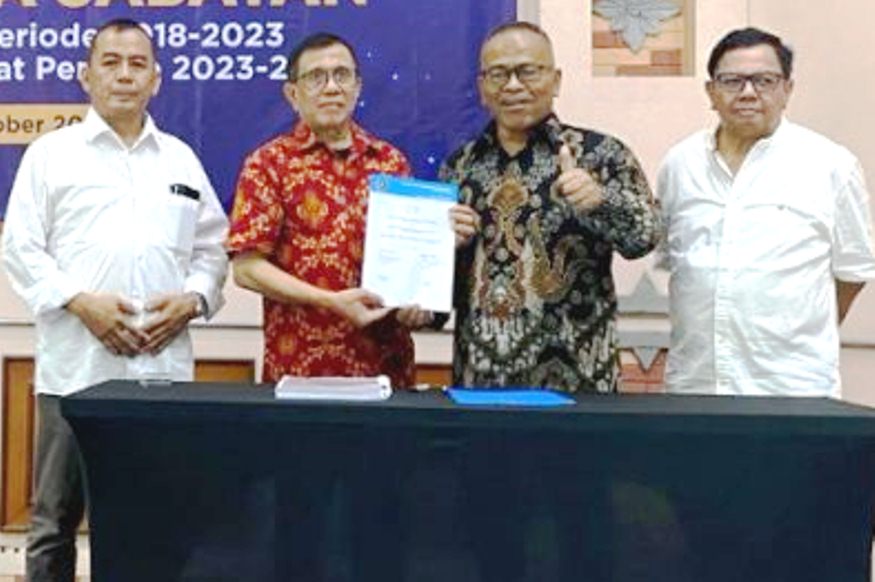 Suasana acara Serah Terima Jabatan Ketua PWI. (ft pwi)