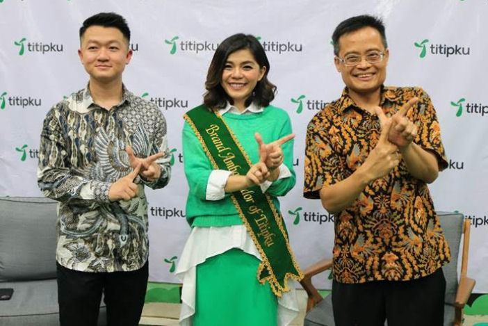 Merry Riana saat peluncuran dirinya sebagai Brand Ambassador aplikasi Titipku. (ft timmerryriana)