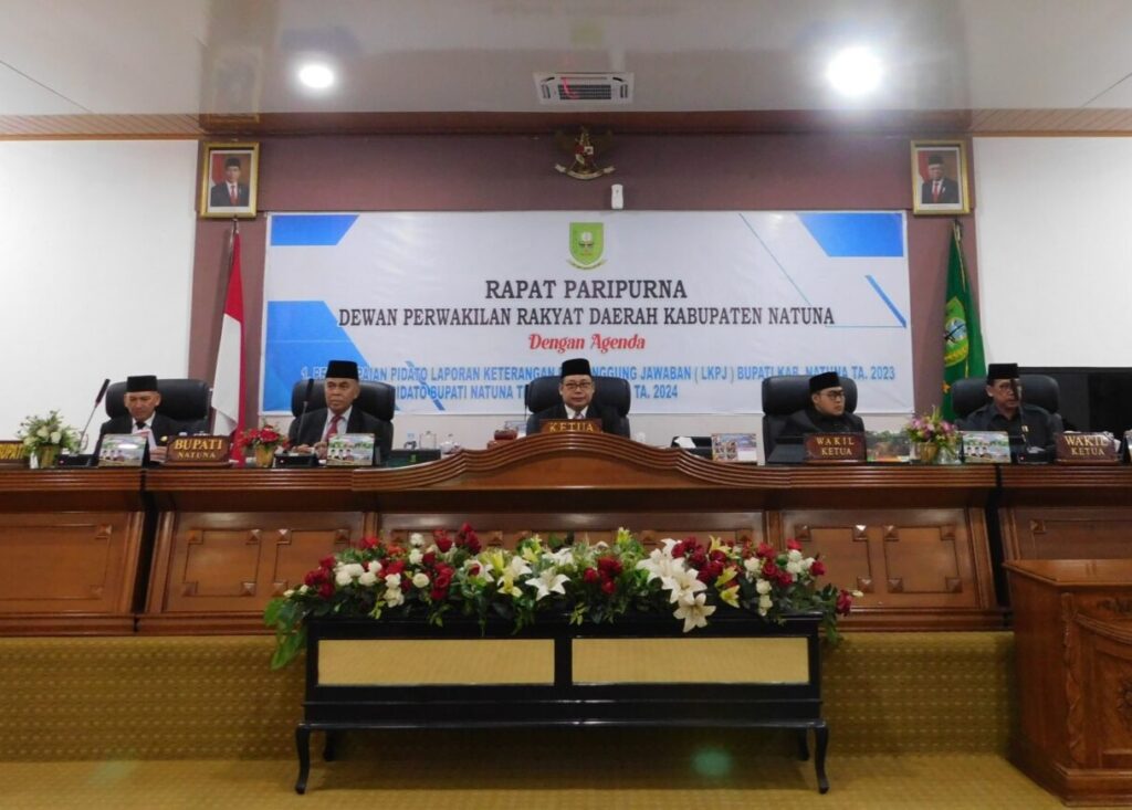 Suasana rapat paripurna di DPRD Natuna, pagi tadi. (ft dodi)