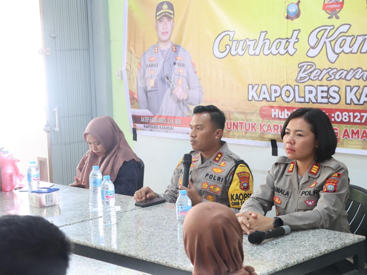 Kapolres Karimun Ajak Tomas dan Pemuda Kecamatan Meral Barat Ikut Jaga Kamtibmas