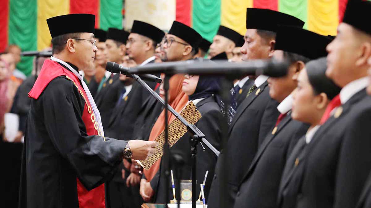 Suasana pelantikan 50 Anggota DPRD Kota Batam periode 2024-2029, beberapa waktu lalu. (ft mcbatam)