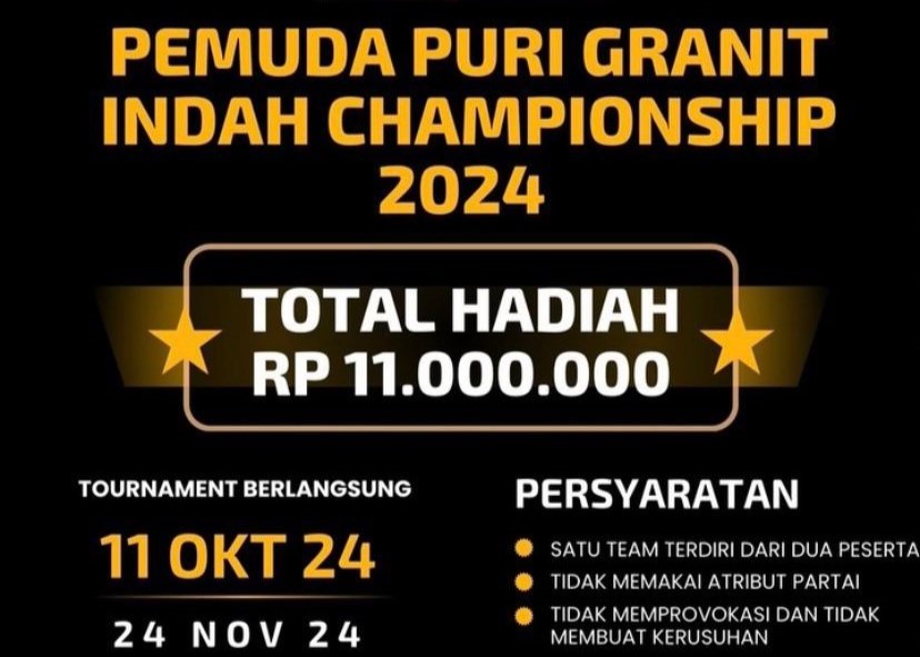 Flyer Turnamen Domino Pemuda Puri Granit. (ft pemudapurigranit)