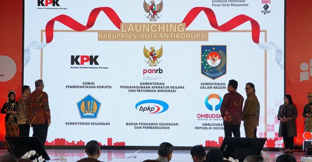 KPK saat melaunching Kabupaten dan Kota Antikorupsi, kemarin. (ft kpkri)