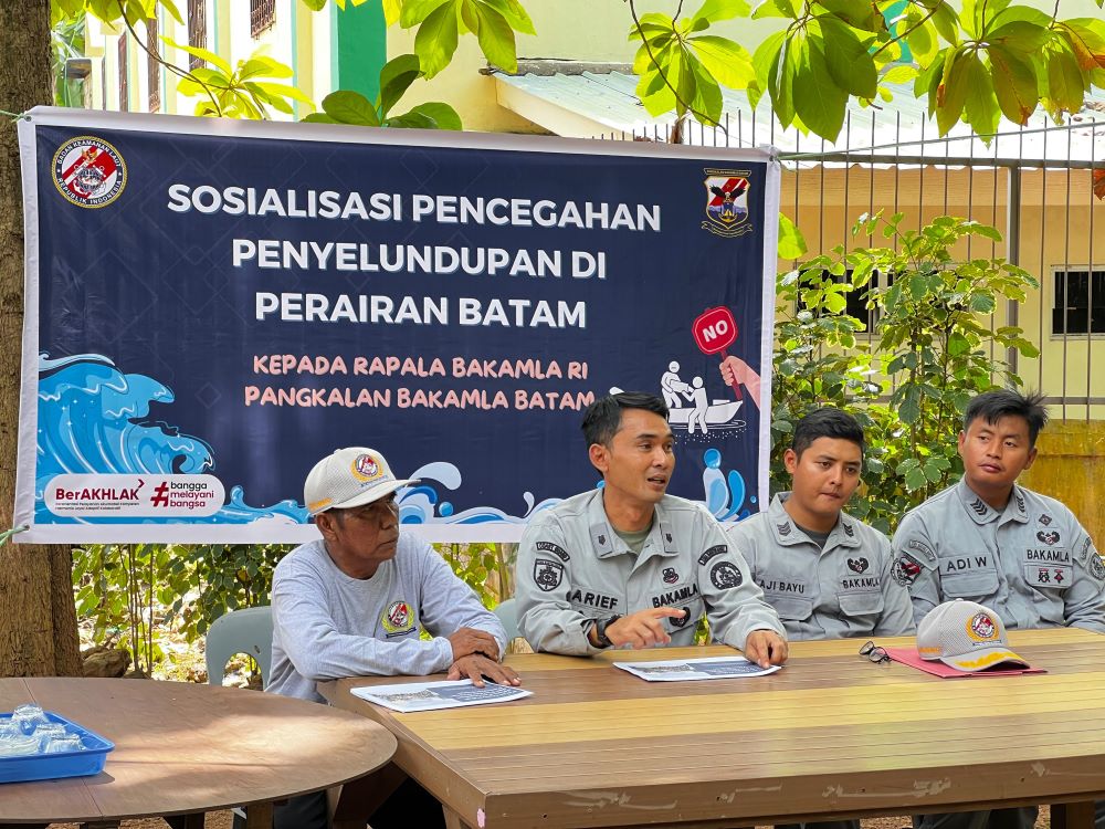 Peringatan HUT ke-19 Bakamla RI menggelar sosialisasi bertema Peran Masyarakat dalam Pencegahan dan Pemberantasan Penyelundupan, kemarin. (ft bakamlari)