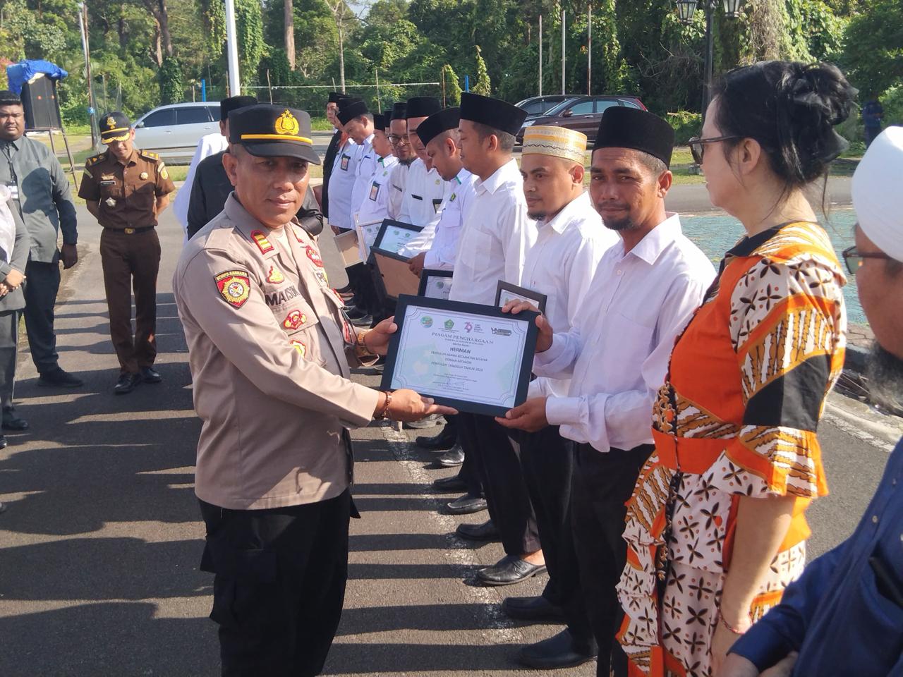 AKP Mayson Syafri saat menghadiri Upacara HAB ke-79 Kemenag RI, pagi tadi. (ft abdgafar)