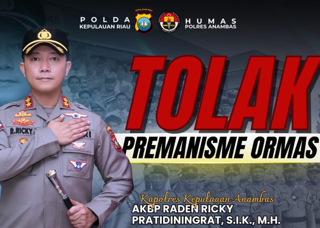 Flyer imbauan terkait premanisme. (ft humaspolresanambas)