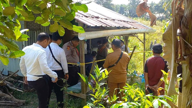 TKP gantung diri di sebuah gubuk di Poros, akhir Januari 2025 lalu. (ft ricky)