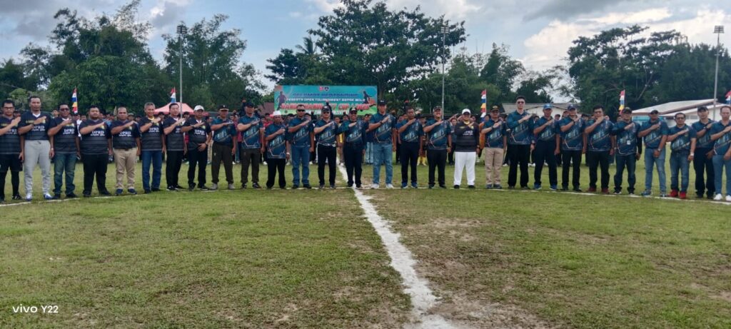 Suasana pembukaan Open Turnamen Dandenhanud 477 Cup I Tahun 2025 di Natuna, sore kemarin. (ft rusdiandika)