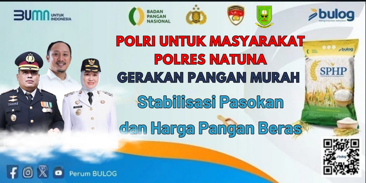 Polres Natuna dan Bulog Gelar Gerakan Pangan Murah 80 di Pantai Piwang