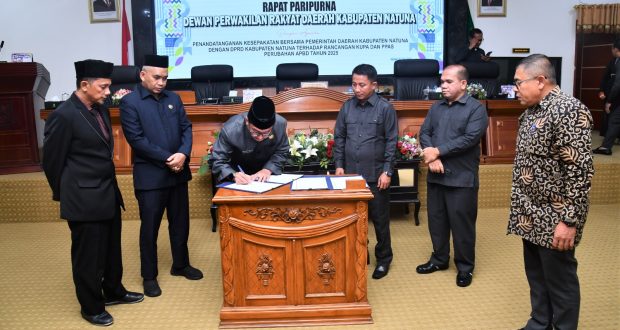 Pemkab dan DPRD Natuna Tandatangani MoU KUA-PPAS Perubahan APBD 2025