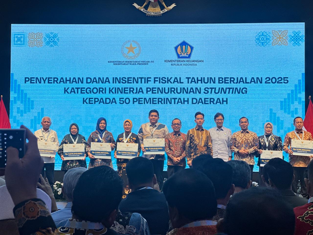 Wujudkan Bintan Zero Stunting, Bupati Roby Terima Apresiasi Dana Insentif Fiskal (DIF) dari Wapres Gibran