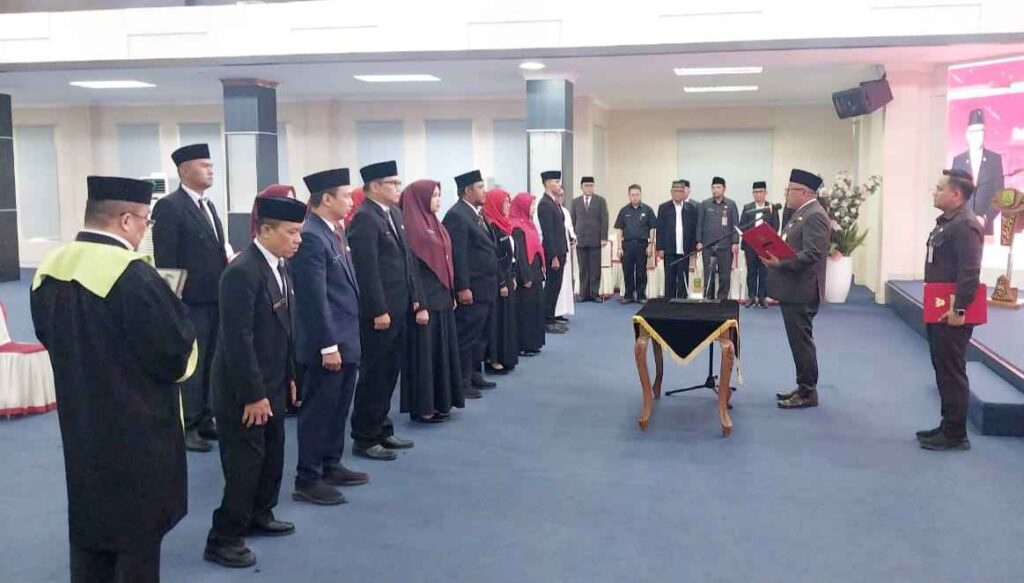 Suasana Pelantikan 14 Pejabat Fungsional di Kota Tanjungpinang, pagi tadi. (ft kominfotpi)
