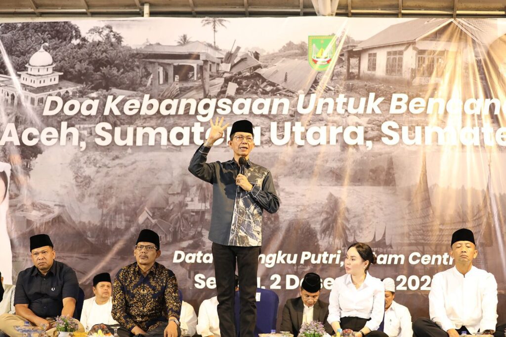 Wako Batam Amsakar saat menghadiri Doa Bersama Lintas Agama, belum lama ini. (ft mcbatam)