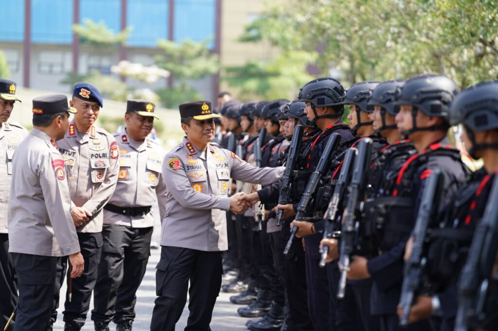 Apel Kesiapsiagaan Pencegahan Kebakaran Hutan dan Lahan (Karhutla) Nasional 2026 di Lanud Roesmin Nurjadin, Pekanbaru, pagi tadi. (ft humaspoldariau)