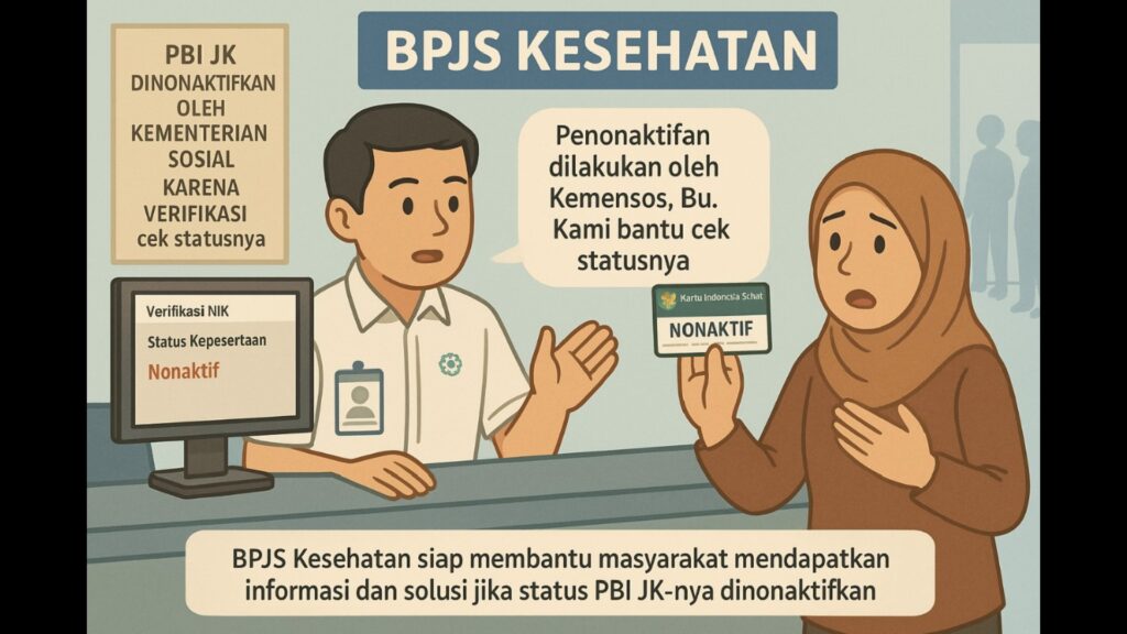 ilustrasi terkait PBI-JK yang dinonaktifkan. (ft linggau)disway