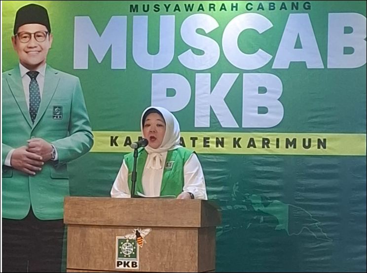 Nyimas Novi Ujiani saat Muscab PKB, akhir pekan lalu. (ft msarih)