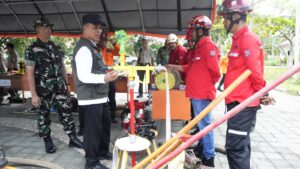 Bupati Herman usai memimpin Apel Siaga Darurat Penanggulangan Bencana Karhutla Kabupaten Indragiri Hilir Tahun 2026, pagi tadi. (ft muhamad)