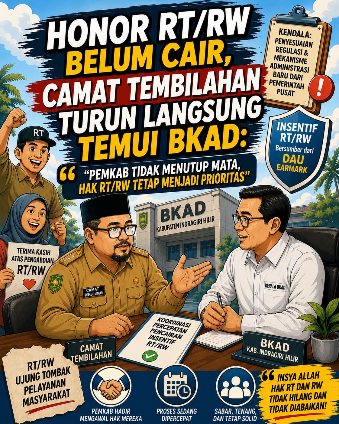 Flyer Honor RT RW yang belum cair. (ft