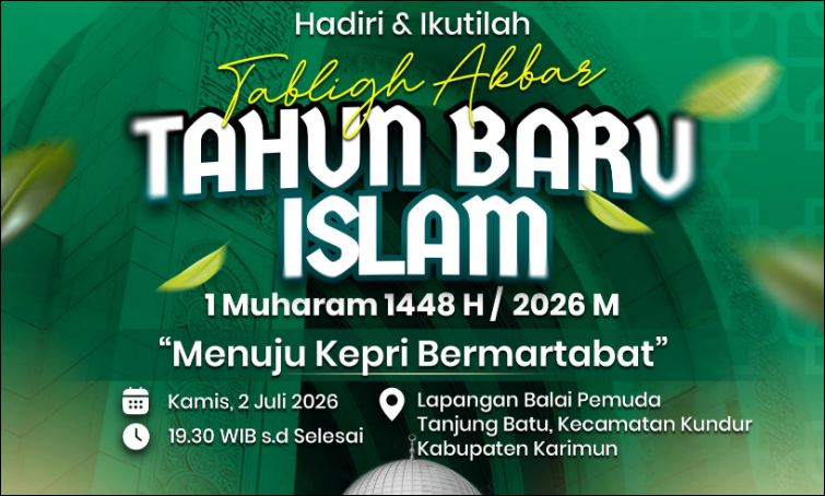 Flyer Tahun Baru Islam di Kundur. (ft kominmfokarimun)