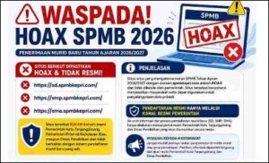 Flyer waspada hoax PMB. (ft
