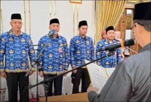Pejabat Fungsional yang dilantik, Jumat akhir pekan kemarin. (ft kominfokarimun)