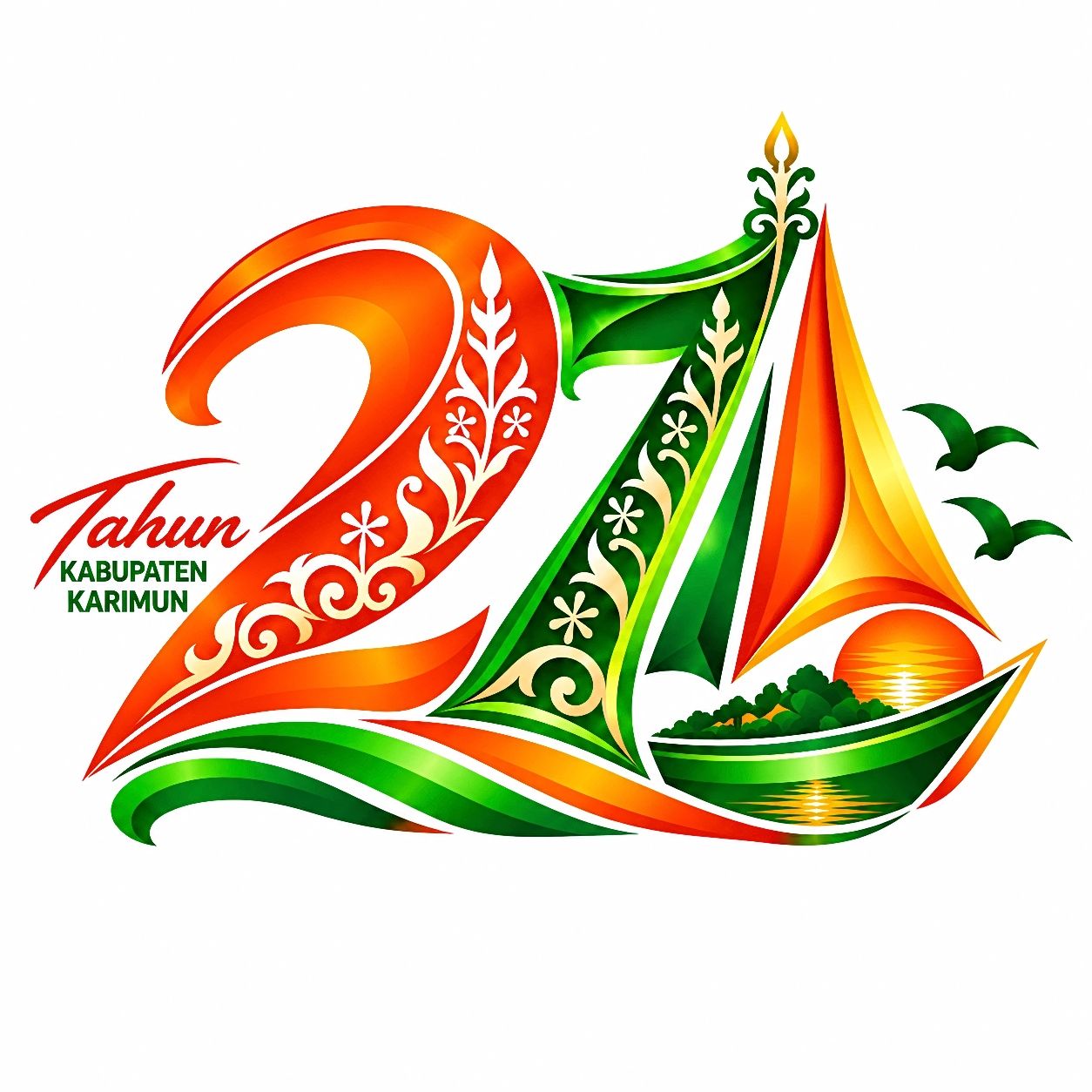 Logo Hari Jadi Kabupaten Karimun ke-21 Tahun,. (ft sachiko)
