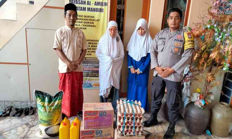 Melalui Polsek Bengkong, Kapolresta Barelang Sampaikan Santunan ke Yayasan Amilin Batam