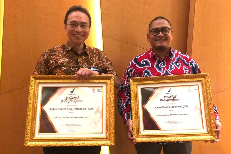BPOM RI Beri Penghargaan kepada PB IDI dan IDAI