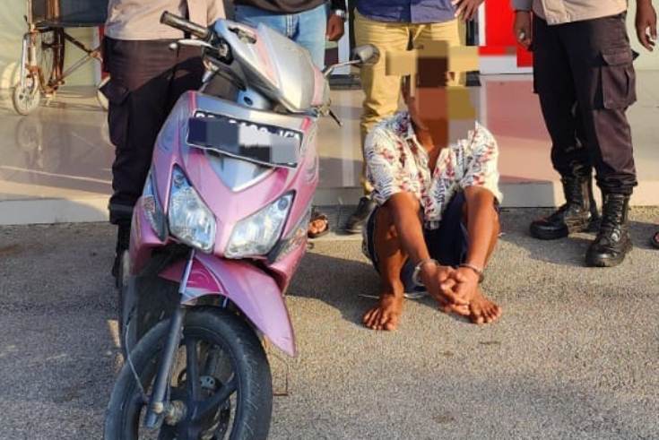 Maling di Tebing Gondol Mesin Cuci, Tabung Gasm Hp dan Alat Masak dengan Keranjang Bakul Motor