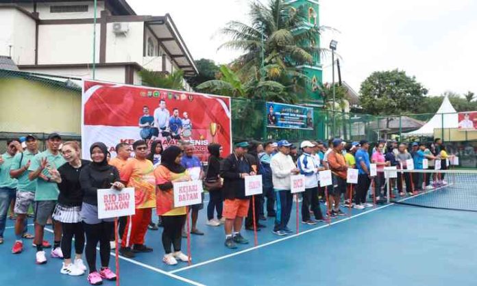 Kapolresta Barelang Buka Kejuaraan Tennis Lapangan Bhayangkara Cup di HUT ke-77 Bhayangkara