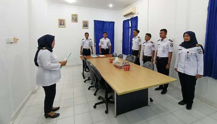 Suasana Sertijab di Bakamla Karimun, tadi pagi. (ft novel)