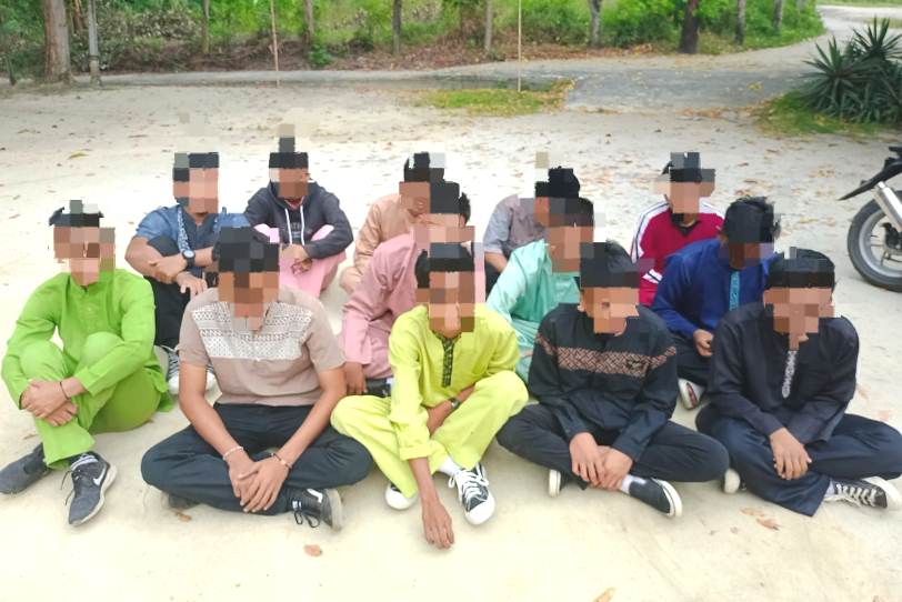 Bhabinkamtibmas Polsek Meral Amankan 13  Siswa SMP Bolos Sekolah