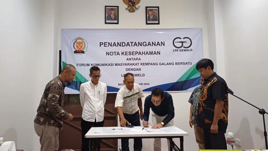 Masyarakat Rempang Galang Bersatu Teken MoU dengan LPK Geweld untuk Peningkatan SDM