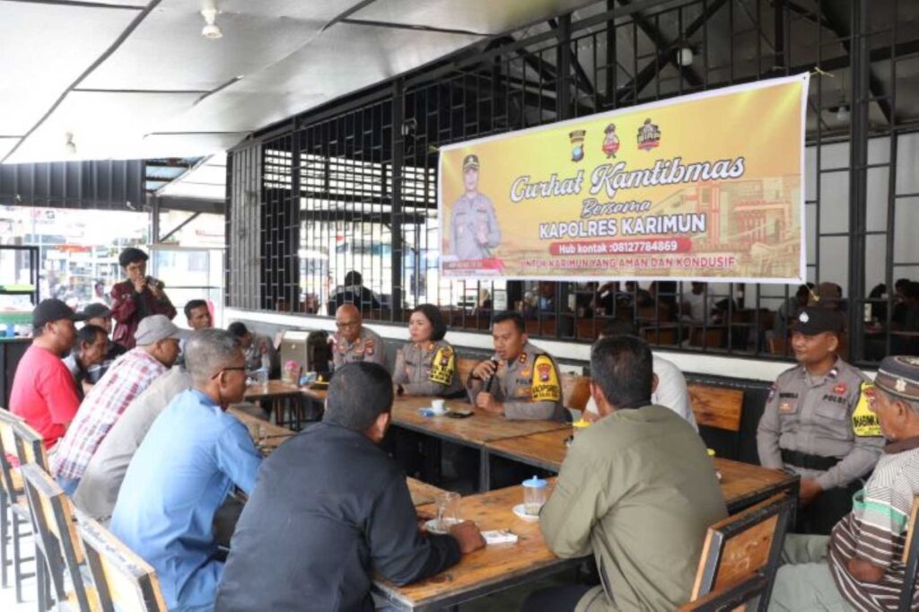 Suasana Curhat Kamtibmas Polres Karimun di Payamanggis, pagi tadi. (ft humaspolres)