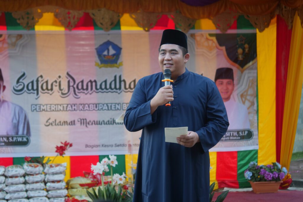 Bupati Roby Kurniawan dalam rangkaian Safari Ramadan 1445 Hijriah di Bintan, kemarin sore. (ft kominfobintan)