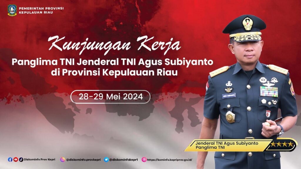 Flyer Kunker Panglima TNI ke Provinsi Kepri. (ft diskominfokepri)