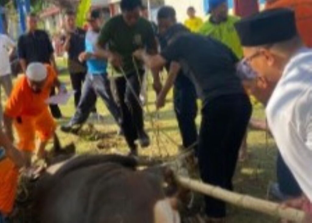 Suasana kurban di Rutan Kelas IIB Tanjungbalai Karimun, kemarin. (ft humasrutan)