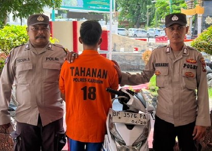 Polisi Amankan Maling Besi Penutup Drainase di Karimun, Seorang Tersangka Lagi Buron