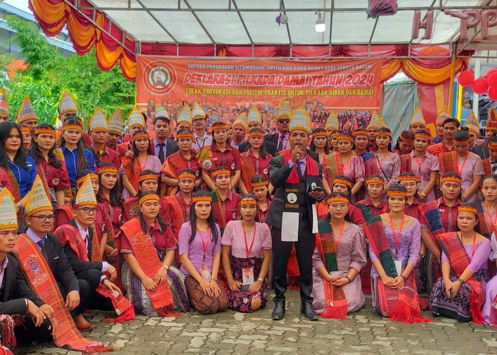 NPSSAB saat deklarasi Pilkada damai, Minggu kemarin. (ft npssabbatam)
