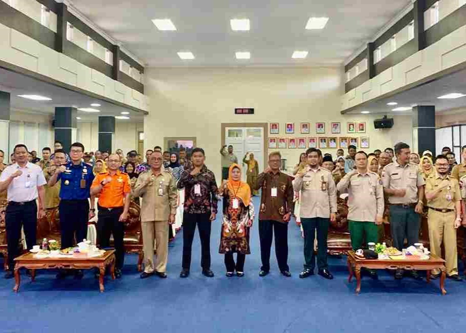 Pembukaan kegiatan Penguatan Kapasitas Kawasan untuk Pencegahan dan Kesiapsiagaan, di aula Sultan Sulaiman Badrul Alamsyah, kantor wali kota Tanjungpinang, pagi tadi. (ft kominfotjpinang)