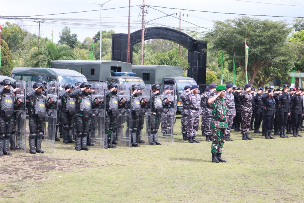 Suasana Apel Gelar Pasukan di Kodim 0317 Tbk. pagi tadi. (ft msaimi)