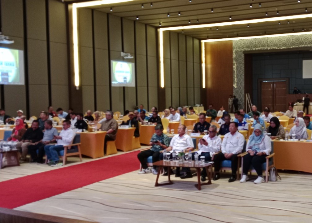 Suasana Acara Pembukaan Bimtek Penyusunan LPj yang digelar KONI Keori di Batam, kemarin, (ft ricky)