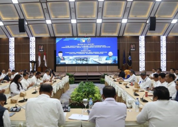 Suasana sosialisasi permasalahan hukum di lingkungan BP Batam di Balairung BP Batam, kemarin. (ft humasbpbatam)