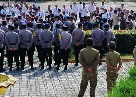 Unjukrasa di Pemkab Karimun, pagi menjelang siang tadi. (ft erwin)