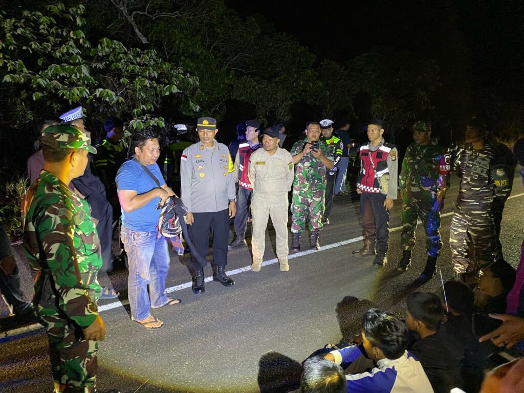 Polres Natuna saat patroli, malam menjelang pagi tadi. (ft rusdi)