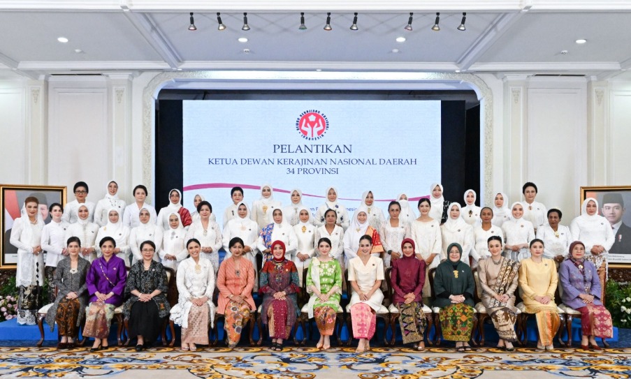 Suasana pelantikan Dekranasda Kepri, siang tadi. (ft kominfokepri)